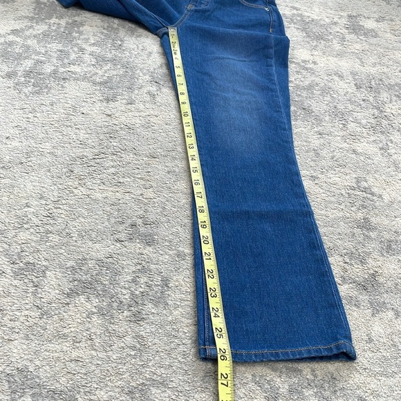 New Veronica Beard Carly Kick Flare Crop High Rise Jeans Cornflower Blue Sz 23 - Picture 9 of 11
